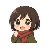 Mikasa Ackerman Attack on Titan Sticker 16 | Anime Warrior Premium Sticker