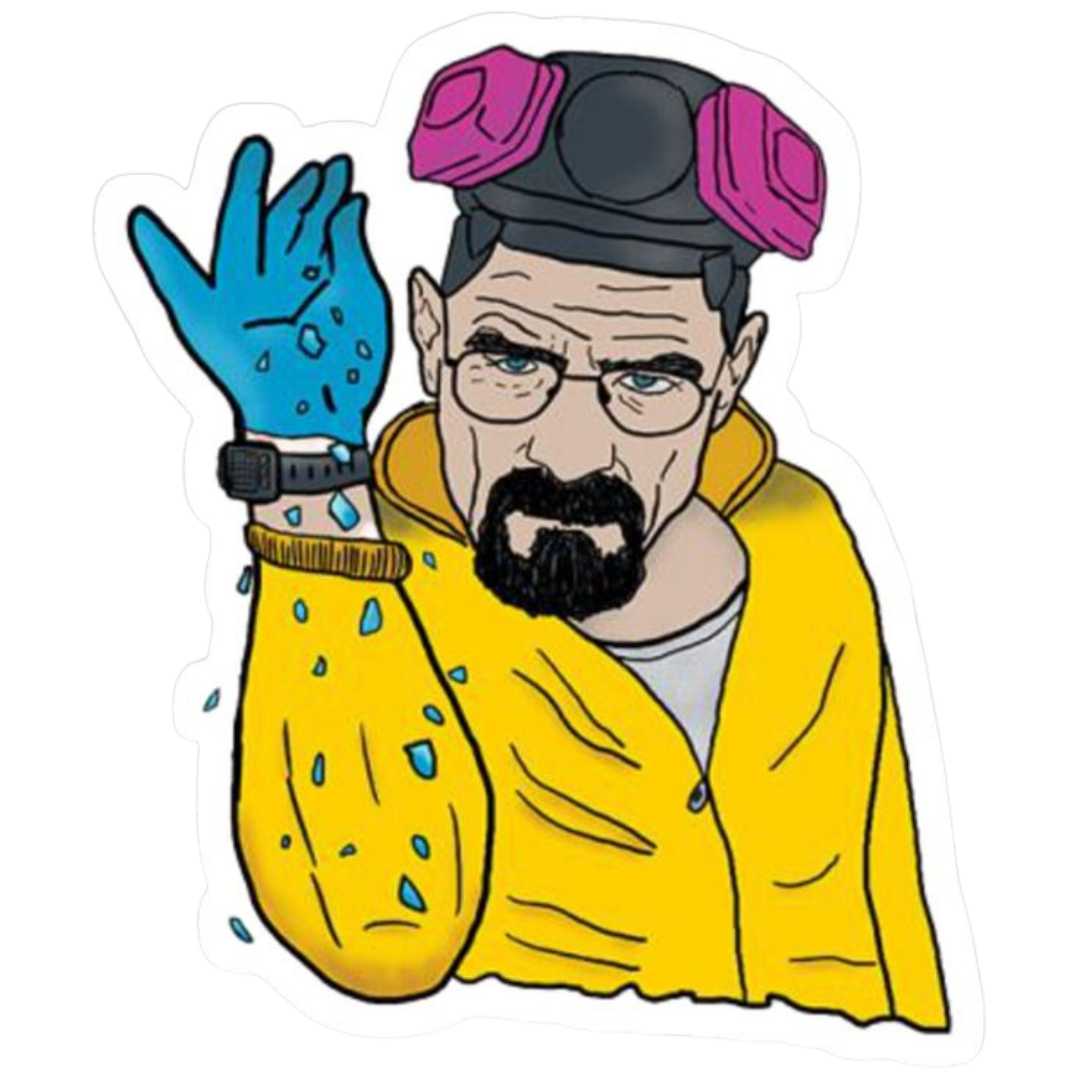 Walter White Cooking Heisenberg Sticker