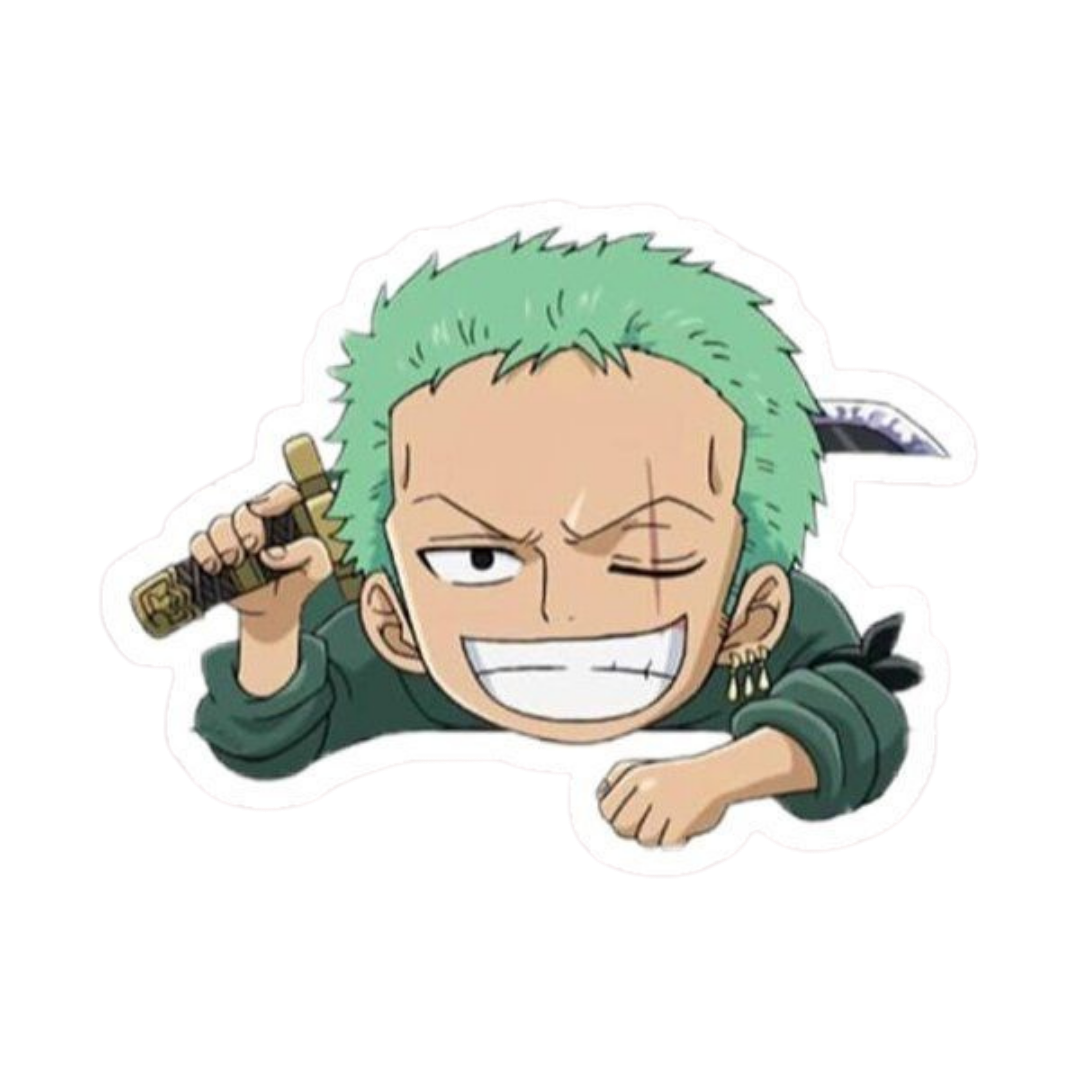 Roronoa Zoro One Piece Sticker | Three Sword Style Premium Sticker