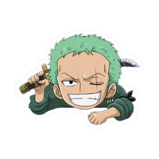 Roronoa Zoro One Piece Sticker | Three Sword Style Premium Sticker