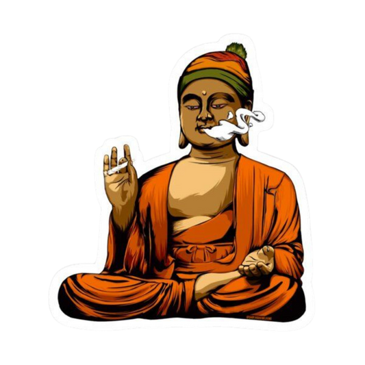 Stoned Buddha  Hemp Sticker