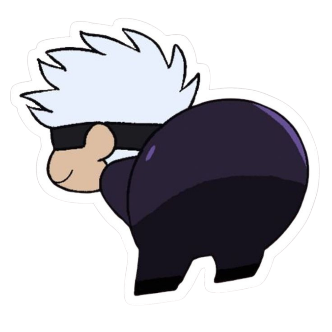 Satoru Gojo Butt Jujutsu Kaisen Anime stickers