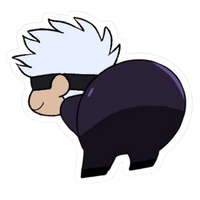 Satoru Gojo Butt Jujutsu Kaisen Anime stickers