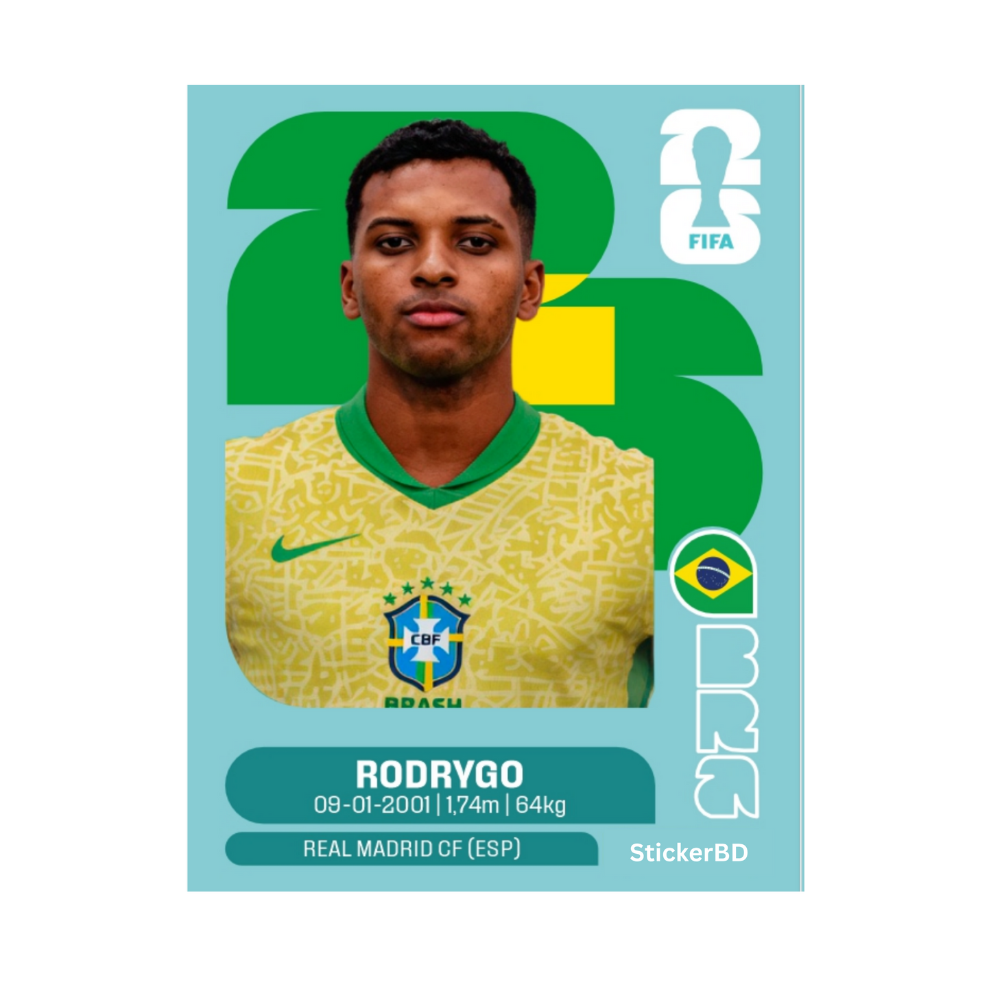 Rodrygo| Brazil Player Card
