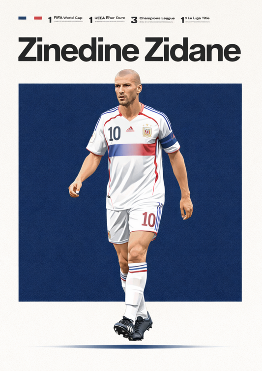 Zinedine Zidane | Mini Poster Sticker