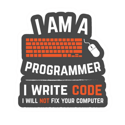 Programmer Sticker #17 | Coding & Developer Laptop Sticker | StickerBD
