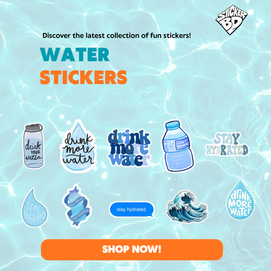 Row Water Sticker Water Stickers | Ocean & Water Theme Designs – StickerBD