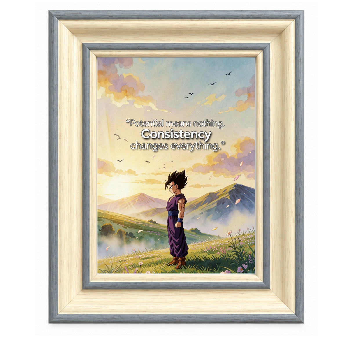 Dragon Ball Motivational 4-Frame Poster Bundle | StickerBD