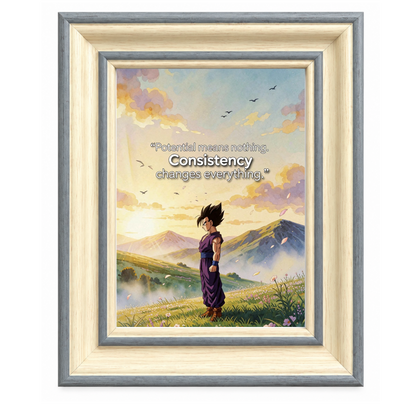 Dragon Ball Motivational 4-Frame Poster Bundle | StickerBD