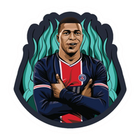 Kylian Mbappé 3 | Football Player Premium Sticker