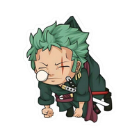Roronoa Zoro One Piece Sticker 2 | Three Sword Style Premium Sticker