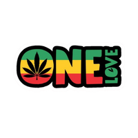 One Love Hemp Sticker | StickerBD