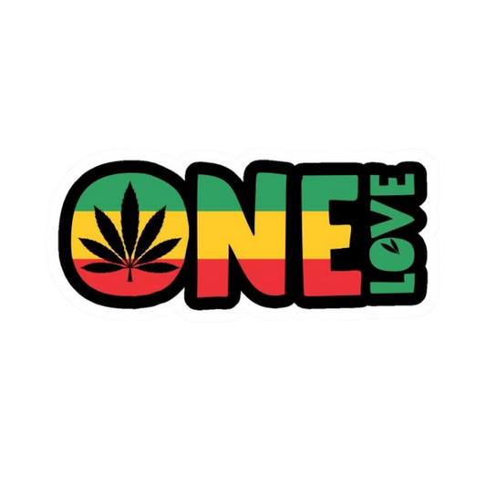 One Love Hemp Sticker | StickerBD