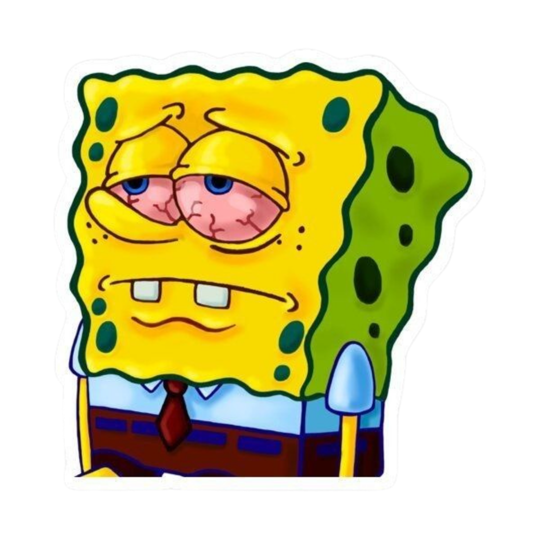 Stoned Sponge Bob Hemp Sticker