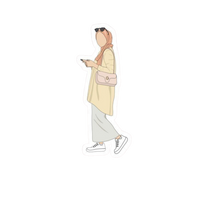 Hijabi Girl 7 Sticker