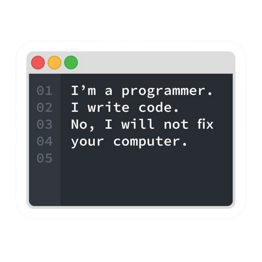 Programmer Sticker #19 | Coding & Developer Laptop Sticker | StickerBD