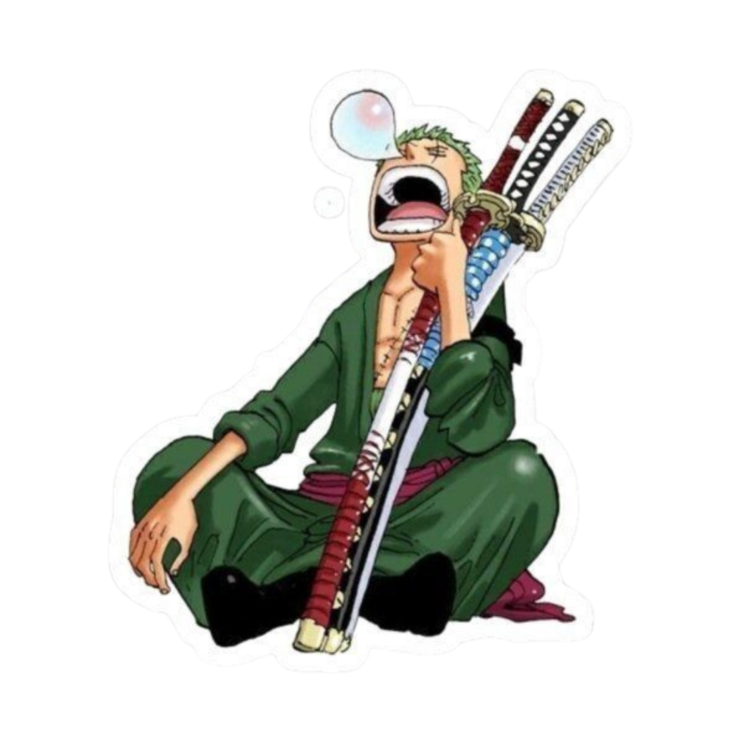 Roronoa Zoro One Piece Sticker 3 | Three Sword Style Premium Sticker