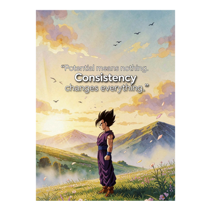Dragon Ball Motivational 4-Frame Poster Bundle | StickerBD