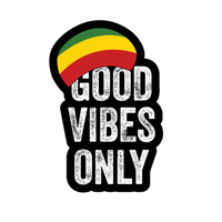 Good Vibes Only Hemp Sticker | StickerBD