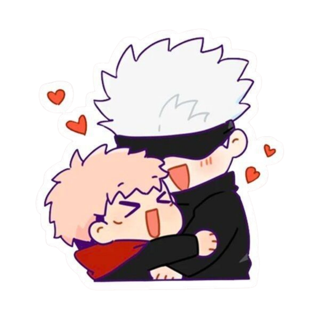 Satoru Gojo and Yuji  Chibi Jujutsu Kaisen Anime stickers