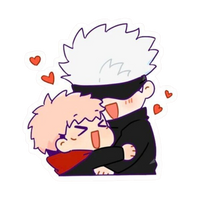 Satoru Gojo and Yuji  Chibi Jujutsu Kaisen Anime stickers