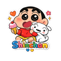 Shinchan Anime Sticker | Shin-chan Funny Sticker