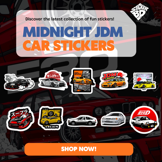 Mid Night JDM Car Sticker Bundle