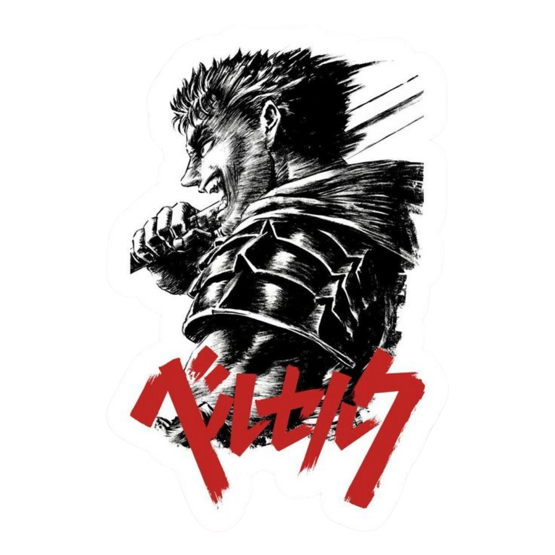 Berserk Anime Sticker | Guts Black Swordsman Premium Sticker