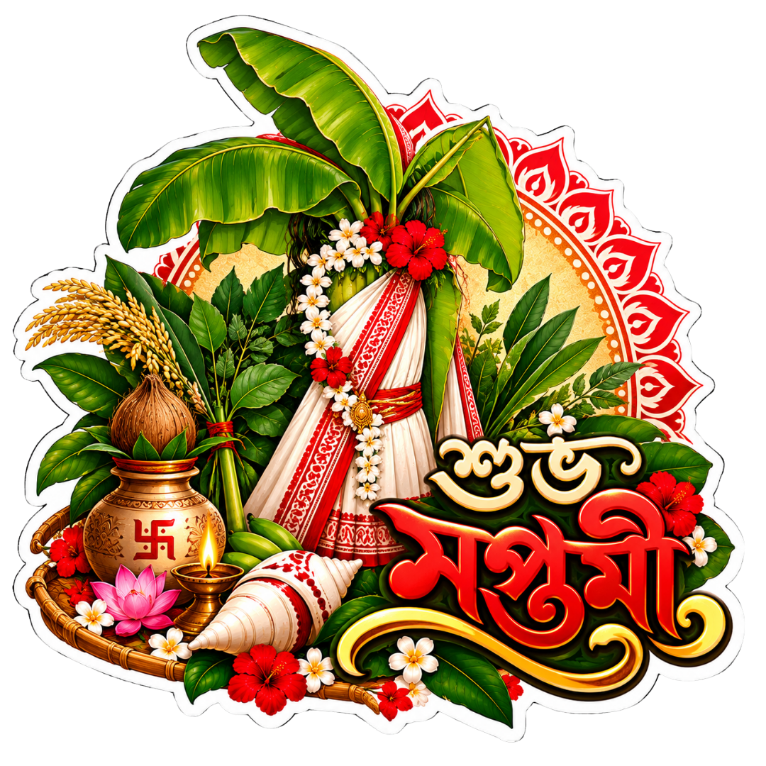 Shuvo Shoptomi | Om, Gods, Mantras & Spritual Symbols | StickerBD