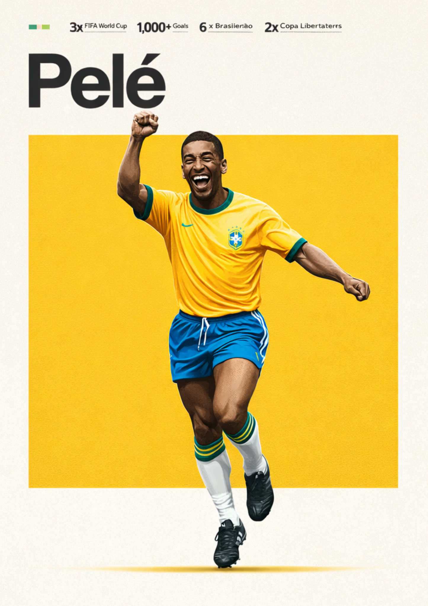 Pelé | Mini Poster Sticker