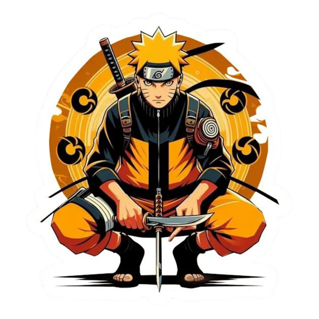 Naruto Uzumaki Anime Sticker | Ninja Premium Sticker