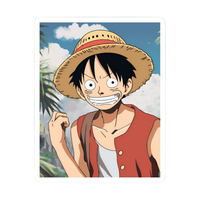 Monkey D Luffy One Piece Sticker | Straw Hat Pirate Premium Sticker