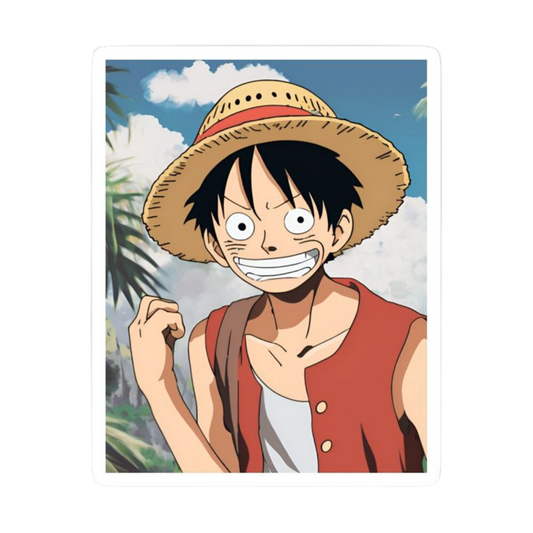 Monkey D Luffy One Piece Sticker | Straw Hat Pirate Premium Sticker