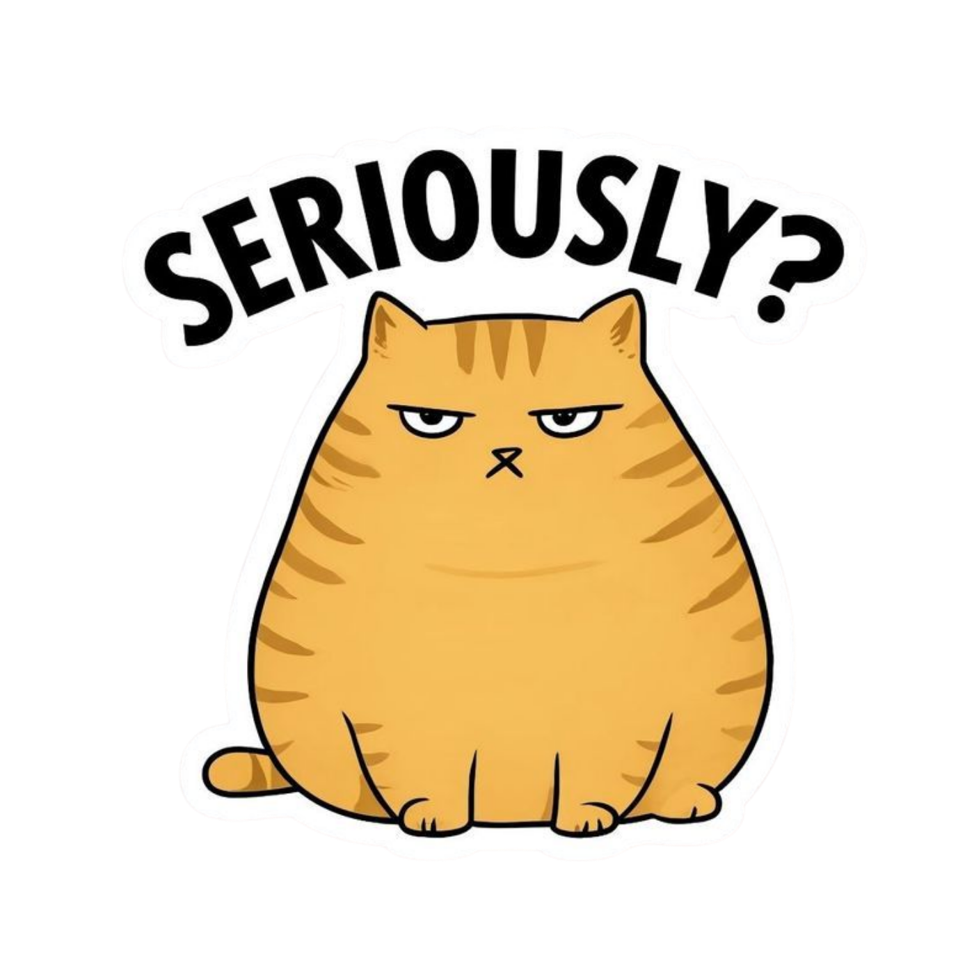 Seriously? | Bold & Savage Premium Sticker | Attitude Stickers
