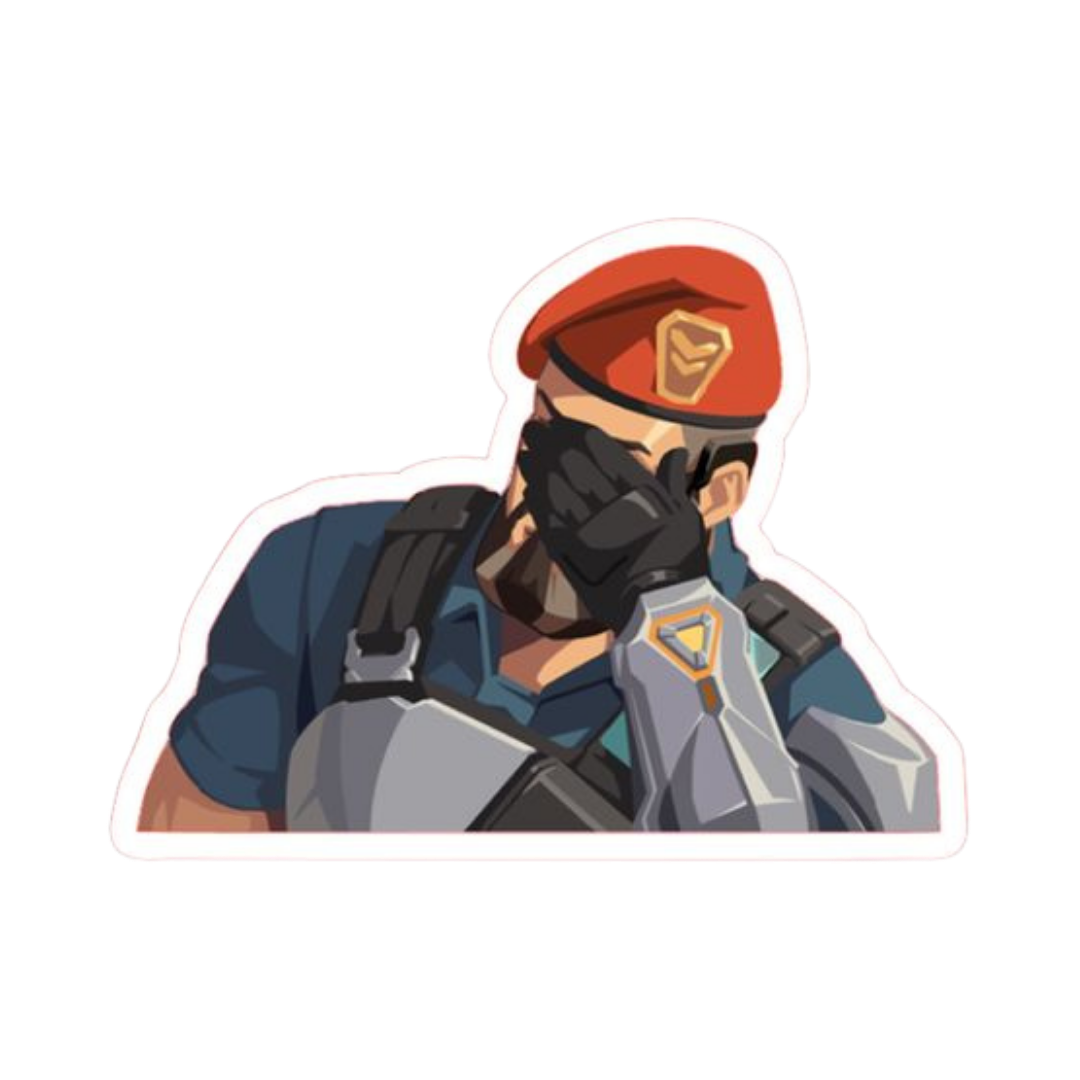 Brimstone Head Plam  Valorant stickers