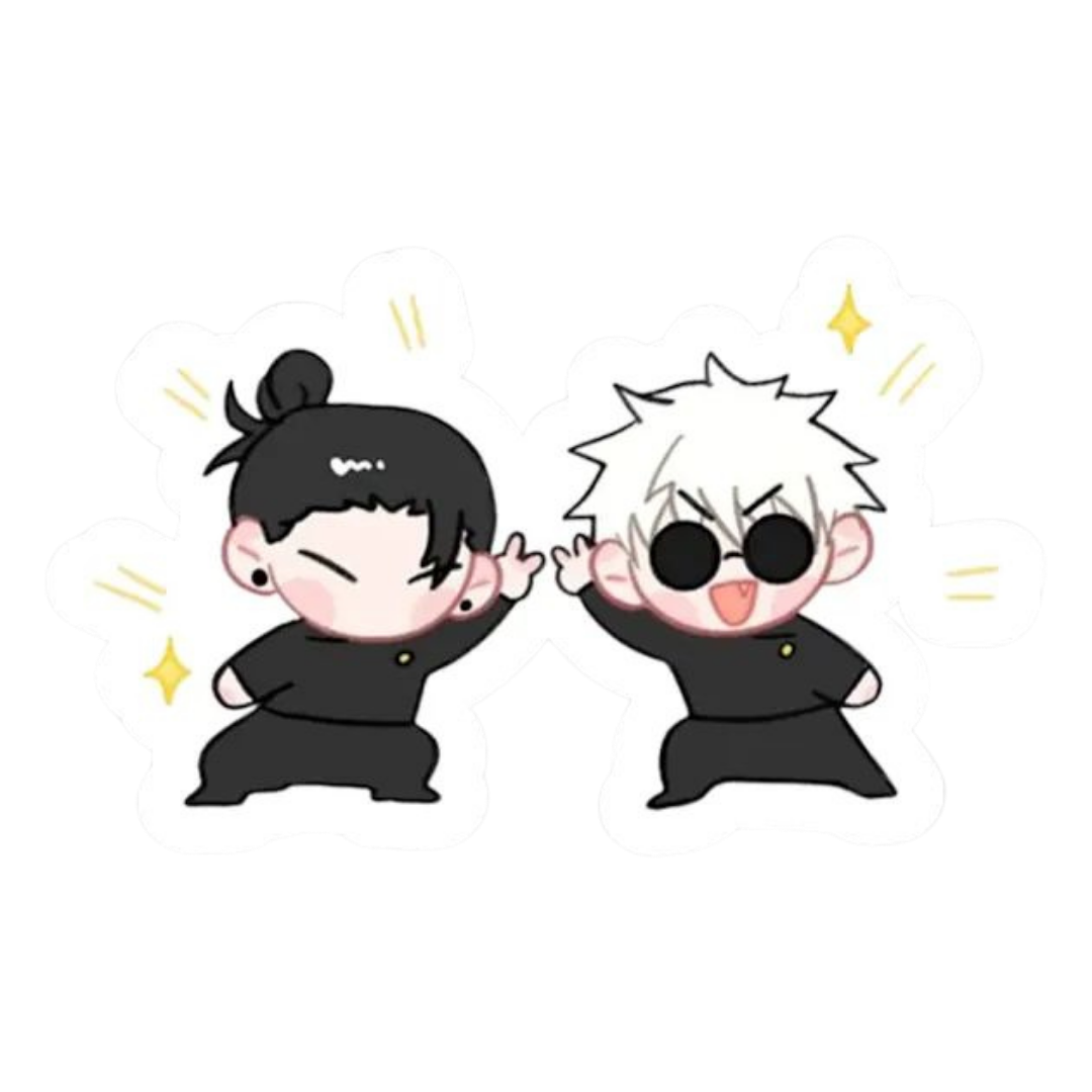 Satoru Gojo and Suguru Geto Jujutsu Kaisen Anime stickers