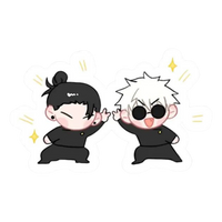 Satoru Gojo and Suguru Geto Jujutsu Kaisen Anime stickers