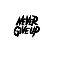 Never Give Up Motivation Sticker