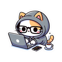 Working cat Office stickers