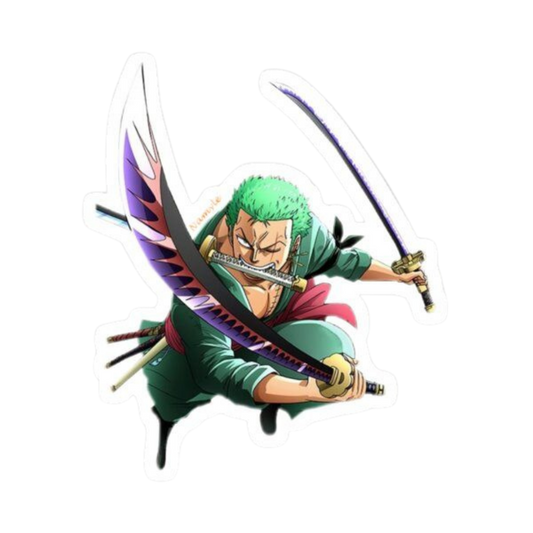 Roronoa Zoro One Piece Sticker 5 | Three Sword Style Premium Sticker