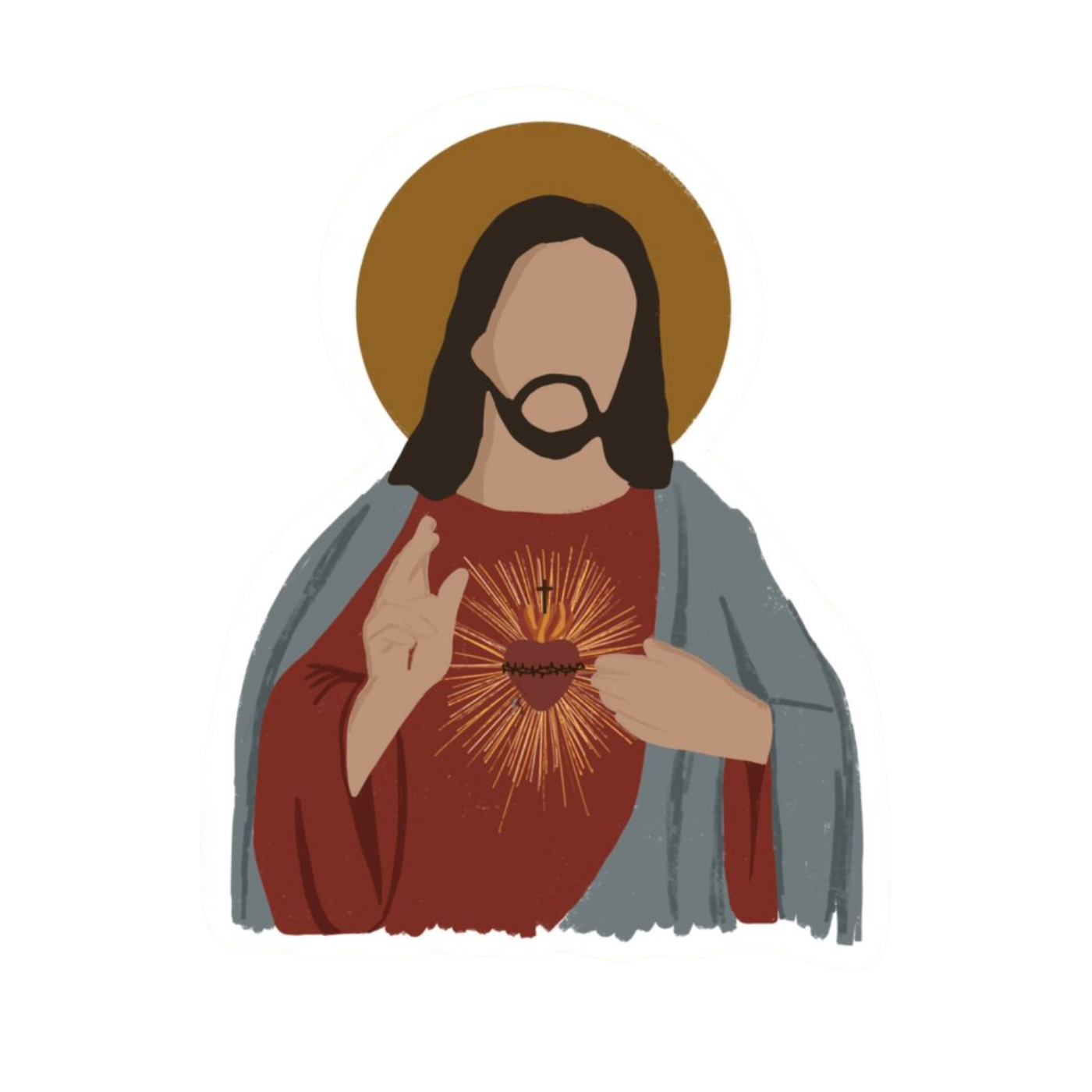 Jesus Christ 4 | Christianity | Religious Sticker | Spiritual Premium Sticker