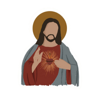 Jesus Christ 4 | Christianity | Religious Sticker | Spiritual Premium Sticker