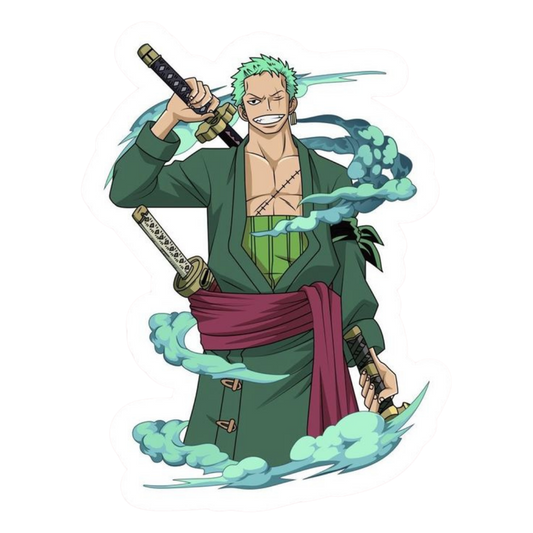 Roronoa Zoro One Piece Sticker 6 | Three Sword Style Premium Sticker