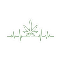 Heart beat Hemp Sticker