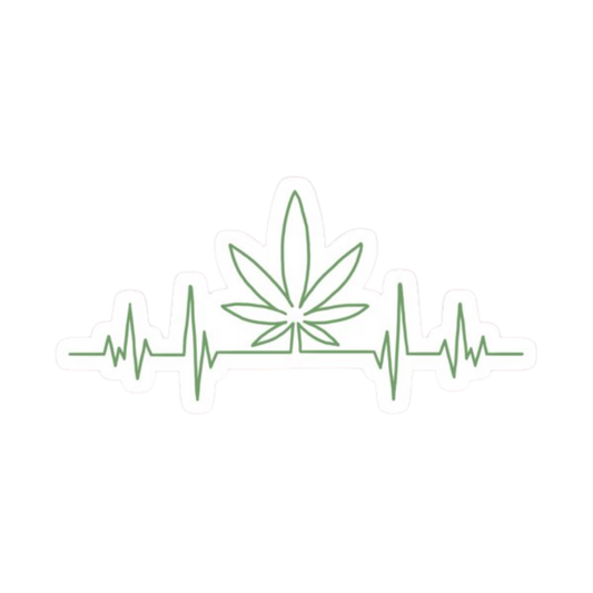 Heart beat Hemp Sticker