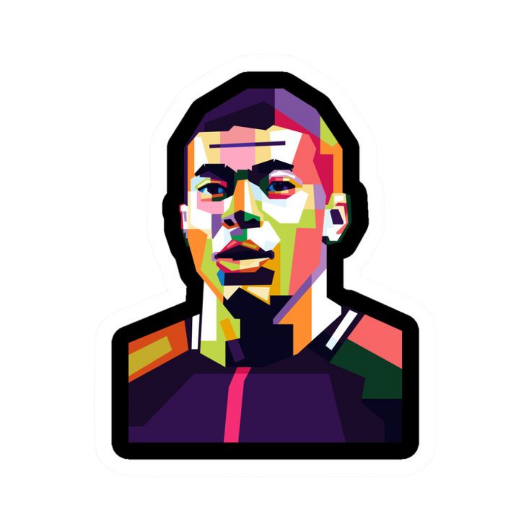 Kylian Mbappé 8 | Football Player Premium Sticker