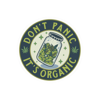 Dont Panic Its Organic Hemp Sticker
