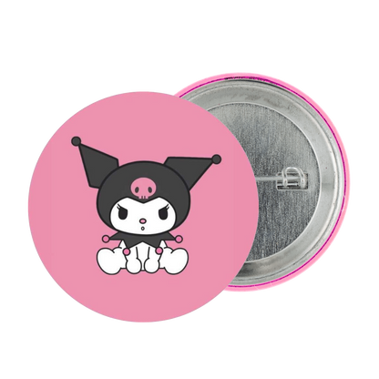 Kuromi Pink Tinplate Badge