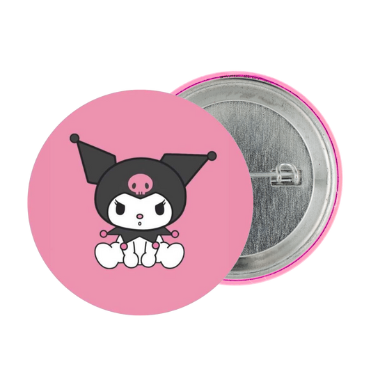 Kuromi Pink Tinplate Badge