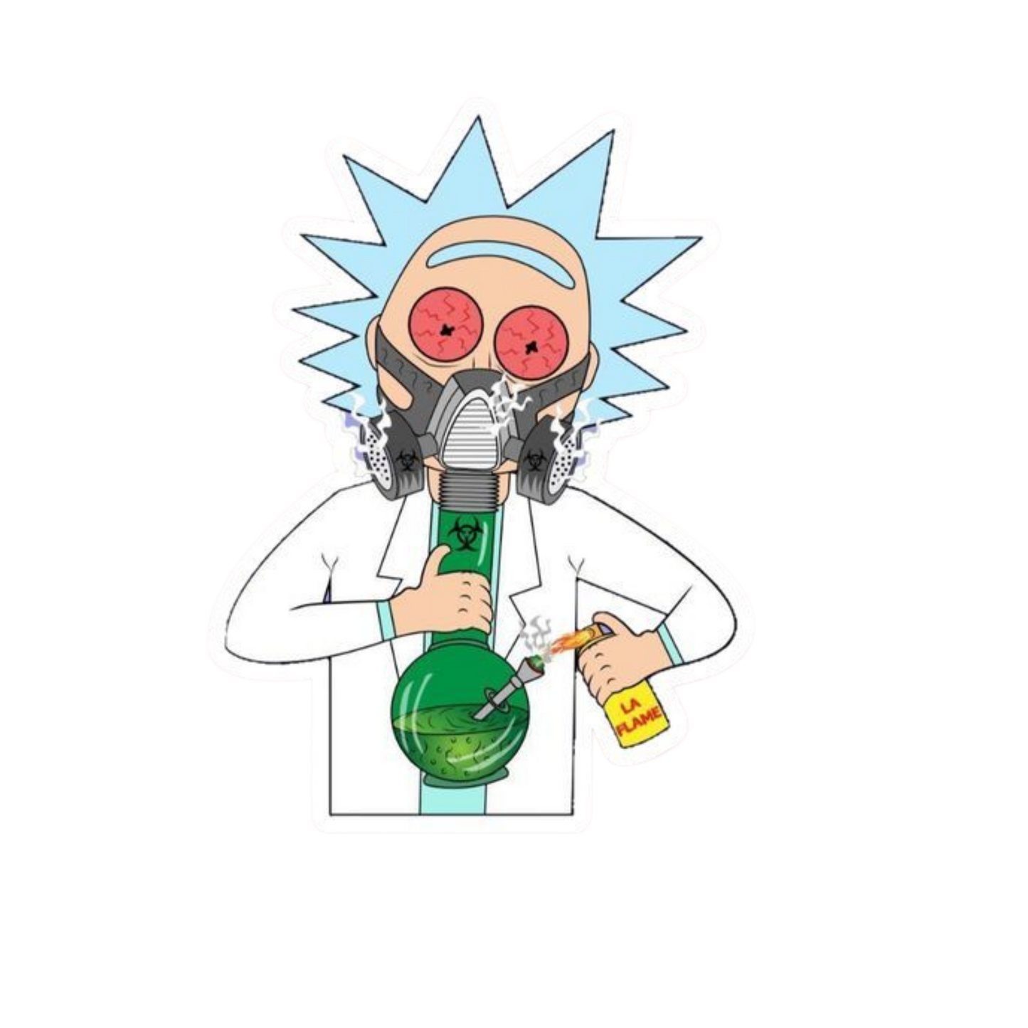 Rick Bong Hemp Sticker | StickerBD